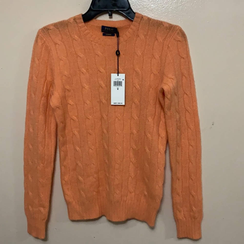 Polo Ralph Lauren Cable Knit Pure Cashmere Sweater Sz S